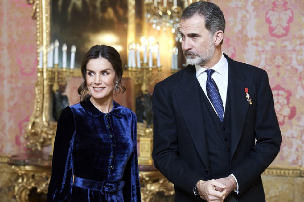 Spanish+Royals+Receive+Diplomatic+Corps+Zarzuela+85hGESVblyKl