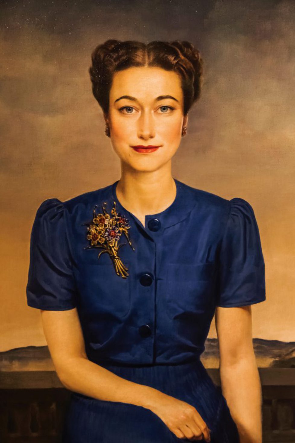 Portrait of Wallis Duchess of Windsor by Gerald Leslie Brockhurst dated 1939