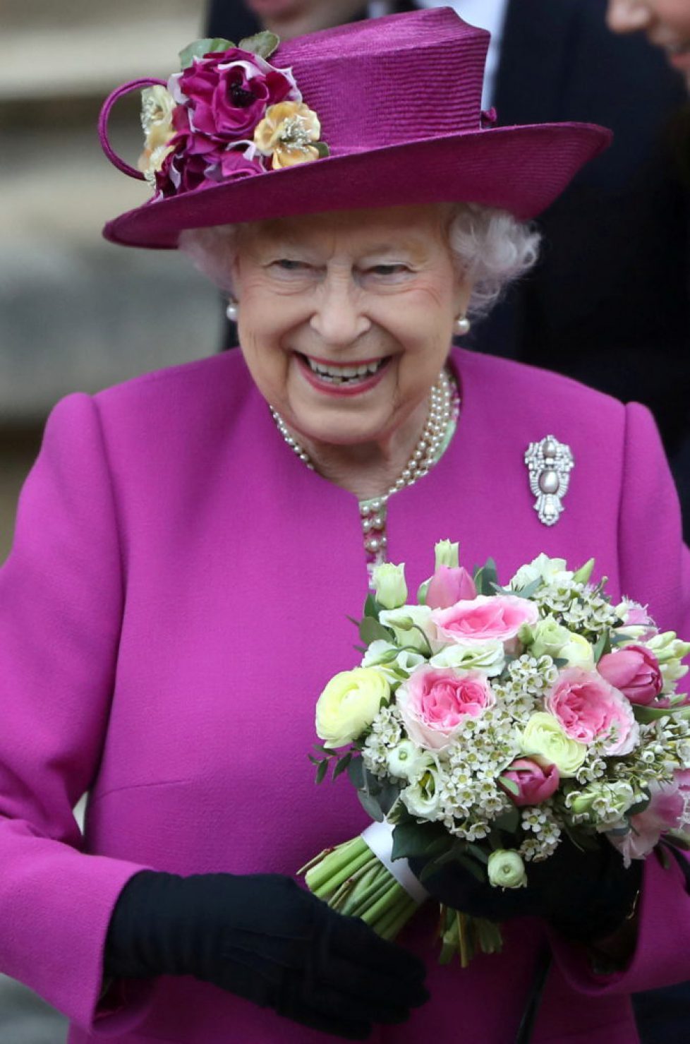 FILE PHOTO: Britain's Queen Elizabeth leaves the annual Easter Sunday service at St George's Chapel at Windsor Castle in Windsor