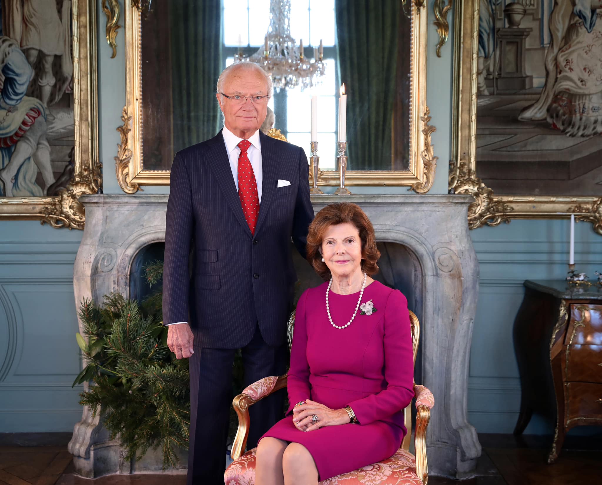 Photo de Noël des souverains suédois Noblesse & Royautés