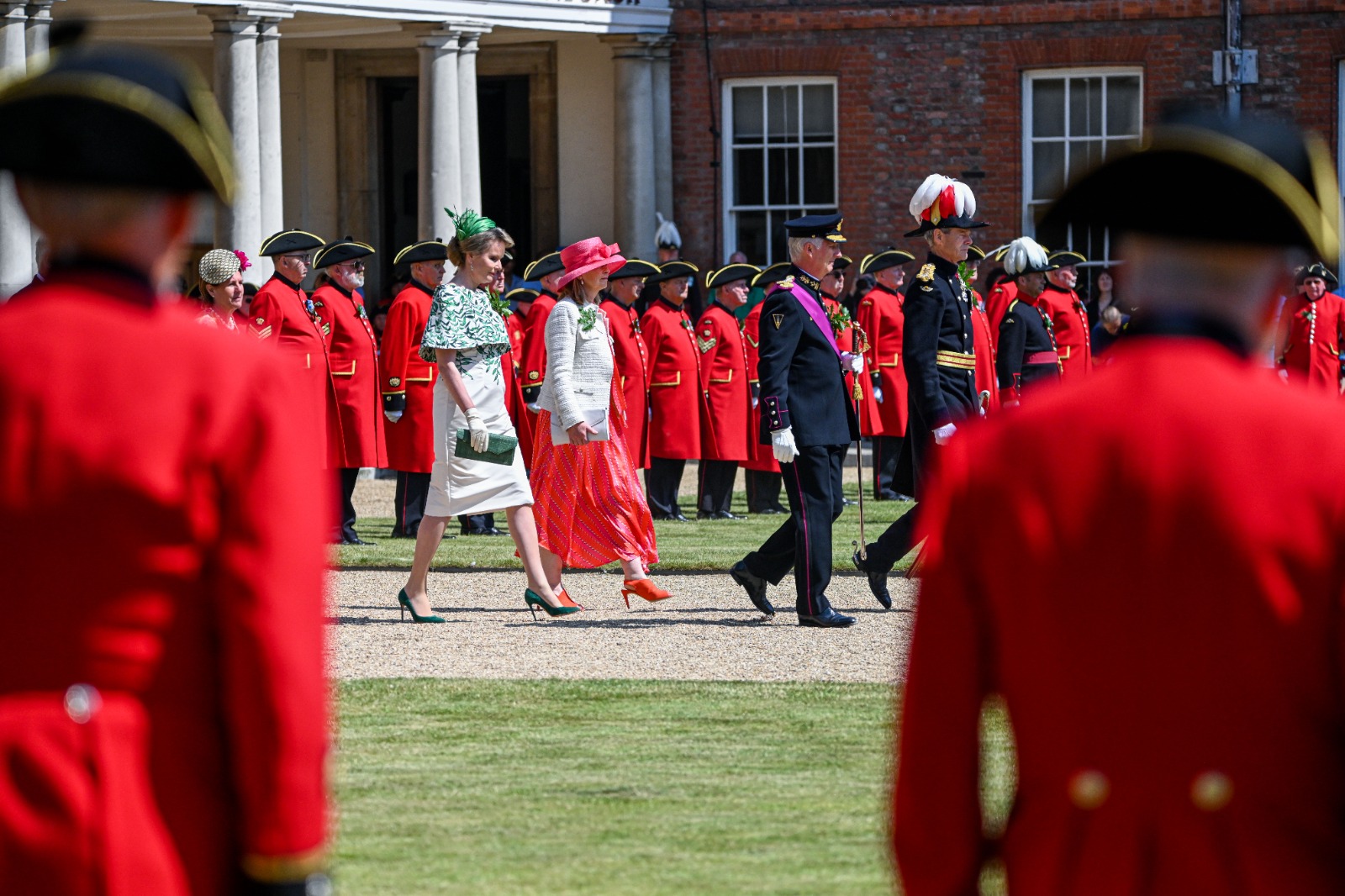 Les souverains belges au Royal Hospital Chelsea à Londres Noblesse