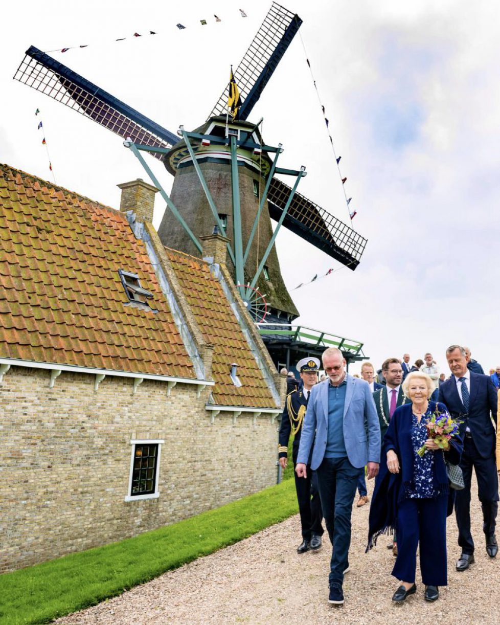 Princess Beatrix at the reopening of the flour mill de Herder in Medemblik.